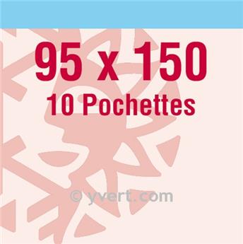 Filoestuches doble costura - AnchoxAlto: 95 x 150 mm (Fondo transparente)