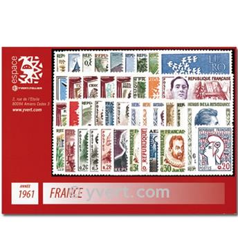 n° 1281/1324  - Sello Francia Año completo  (1961)