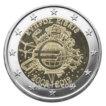 MONEDAS DE 2 € CONMEMORATIVAS 2012: CHIPRE (10 AÑOS DEL EURO)