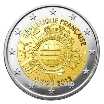 MONEDAS DE 2 € CONMEMORATIVAS 2012: FRANCIA (10 AÑOS DEL EURO)