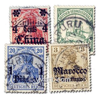 ALLEMAGNE COLONIES : pochette de 10 timbres (Oblitérés)