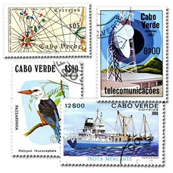 CAP VERT : pochette de 50 timbres (Oblitérés)