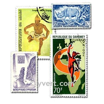 COLONIES RF AVT INDEPENDANCE : pochette de 200 timbres (Oblitérés)