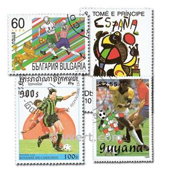 FOOTBALL : pochette de 1000 timbres (Oblitérés)