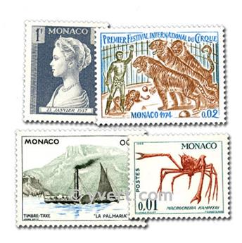 MONACO : pochette de 500 timbres (Oblitérés)