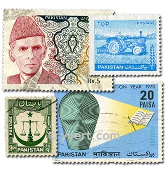 PAKISTAN : pochette de 200 timbres (Oblitérés)