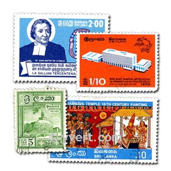 DOMINION OF CEYLON: envelope of 100 stamps