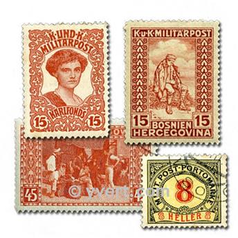 BOSNIE : pochette de 25 timbres (Oblitérés)