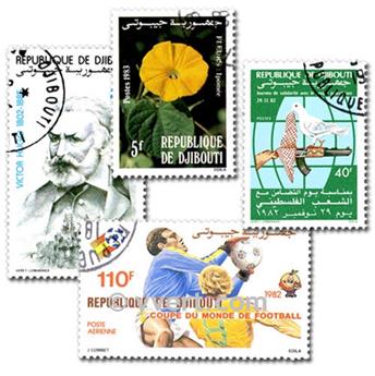 DJIBOUTI: envelope of 100 stamps