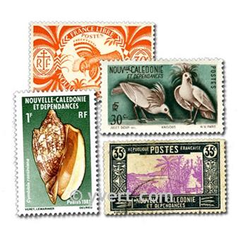 NOUVELLE CALEDONIE : pochette de 50 timbres (Oblitérés)