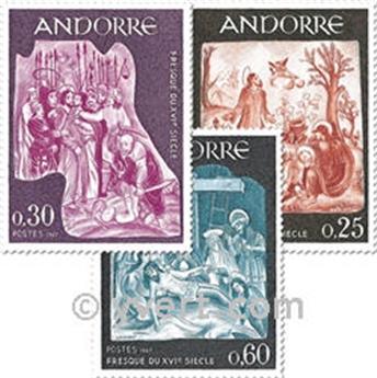n° 184/186 -  Timbre Andorre Poste