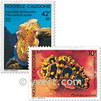 n.o 594/595 -  Sello Nueva Caledonia Correos